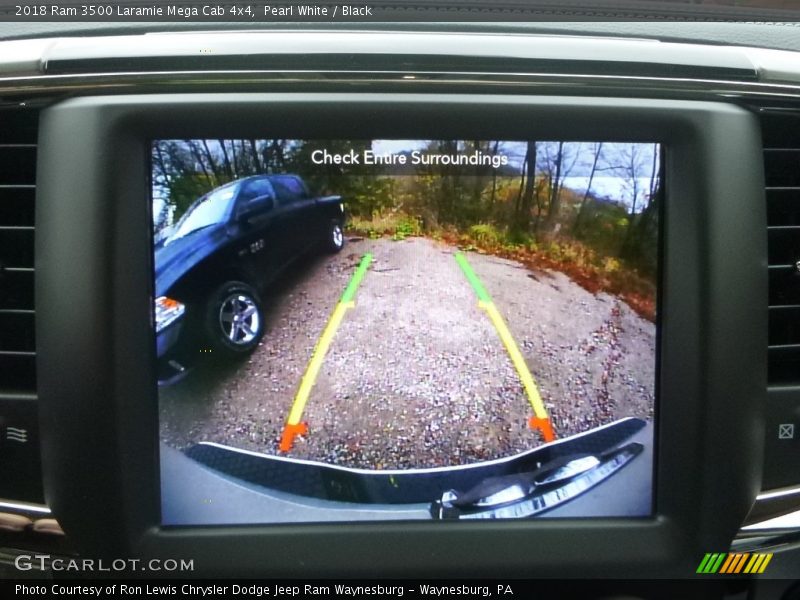 Pearl White / Black 2018 Ram 3500 Laramie Mega Cab 4x4