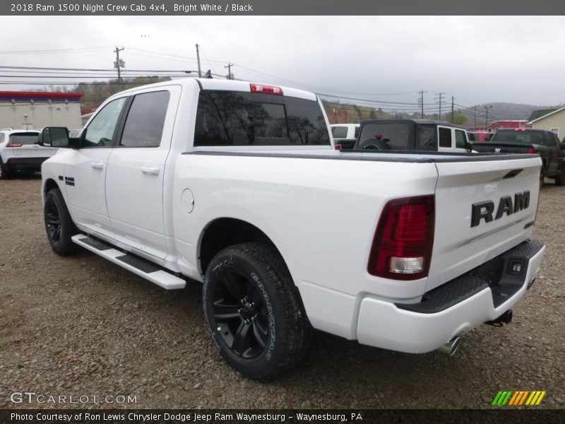 Bright White / Black 2018 Ram 1500 Night Crew Cab 4x4