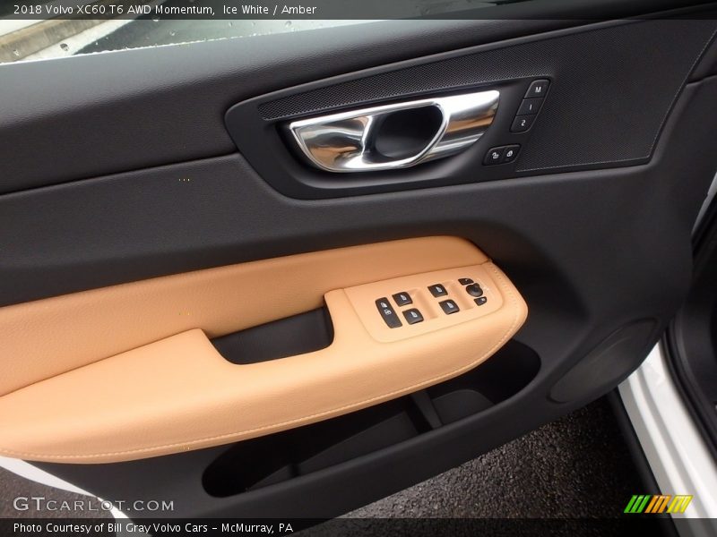 Ice White / Amber 2018 Volvo XC60 T6 AWD Momentum