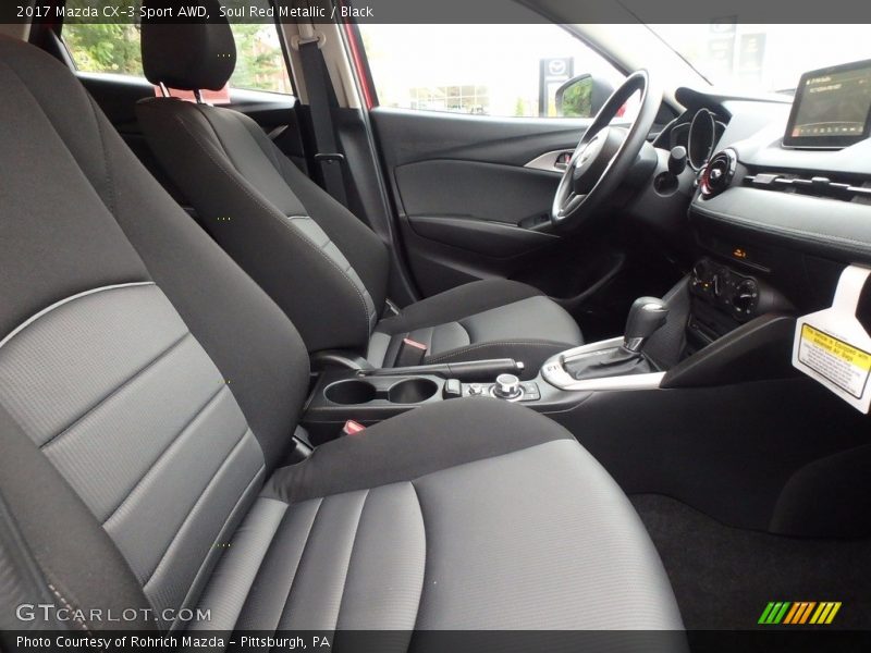 Soul Red Metallic / Black 2017 Mazda CX-3 Sport AWD