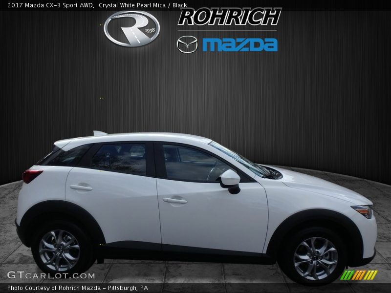 Crystal White Pearl Mica / Black 2017 Mazda CX-3 Sport AWD