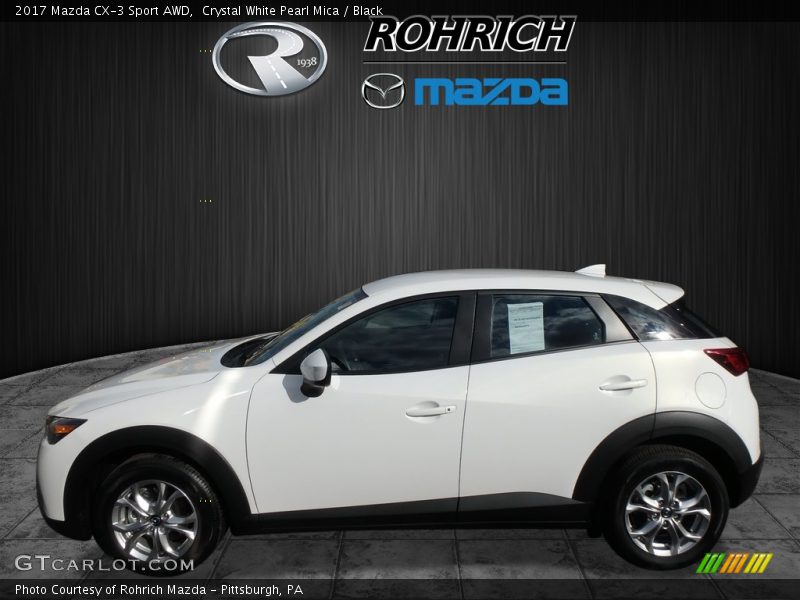 Crystal White Pearl Mica / Black 2017 Mazda CX-3 Sport AWD