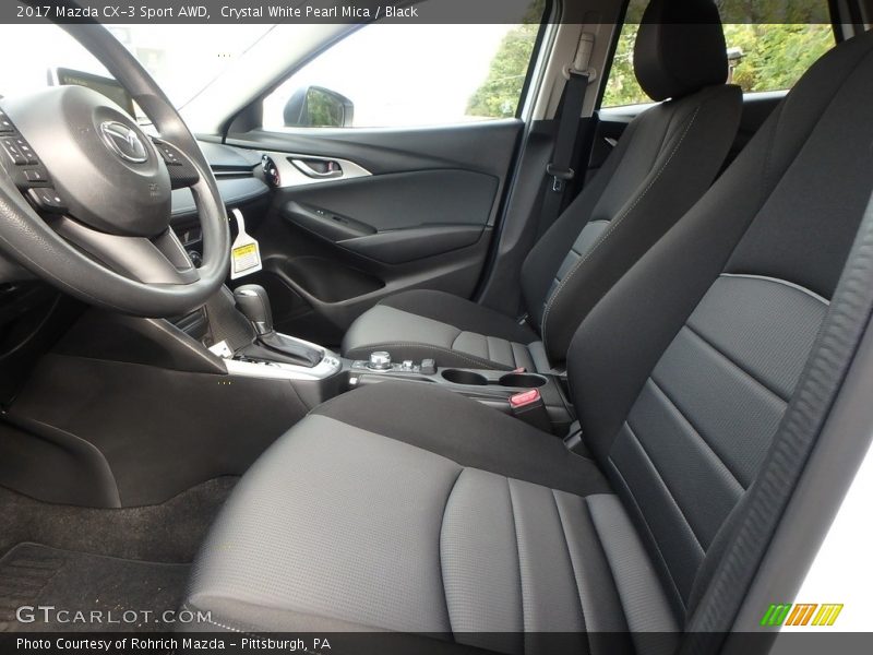 Crystal White Pearl Mica / Black 2017 Mazda CX-3 Sport AWD