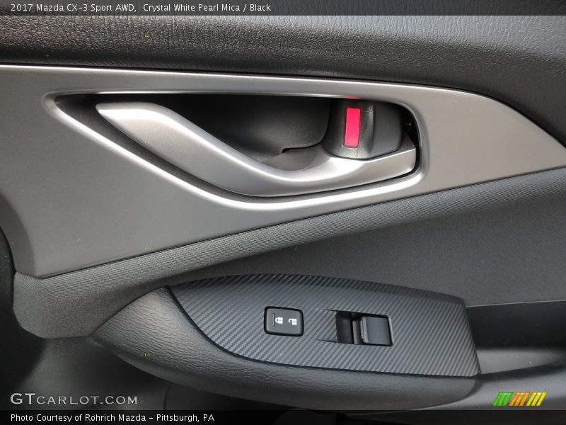 Crystal White Pearl Mica / Black 2017 Mazda CX-3 Sport AWD