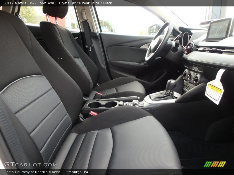 Crystal White Pearl Mica / Black 2017 Mazda CX-3 Sport AWD