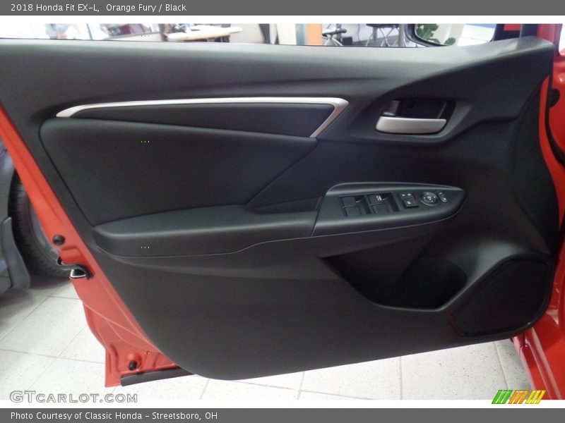 Orange Fury / Black 2018 Honda Fit EX-L