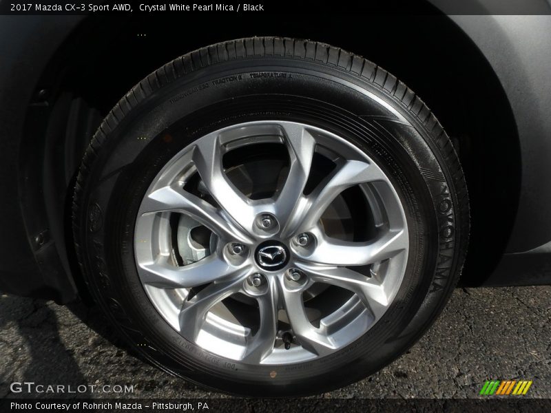 Crystal White Pearl Mica / Black 2017 Mazda CX-3 Sport AWD