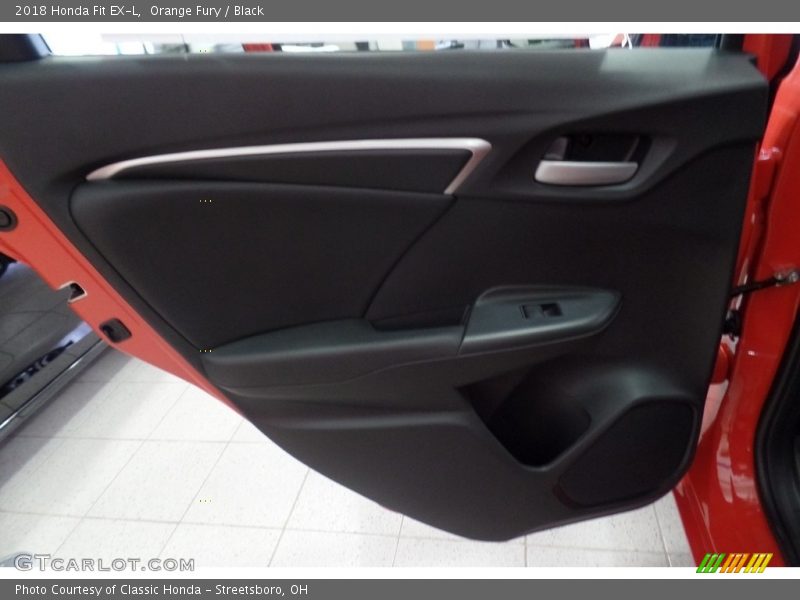 Orange Fury / Black 2018 Honda Fit EX-L