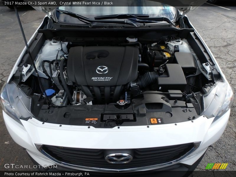 Crystal White Pearl Mica / Black 2017 Mazda CX-3 Sport AWD
