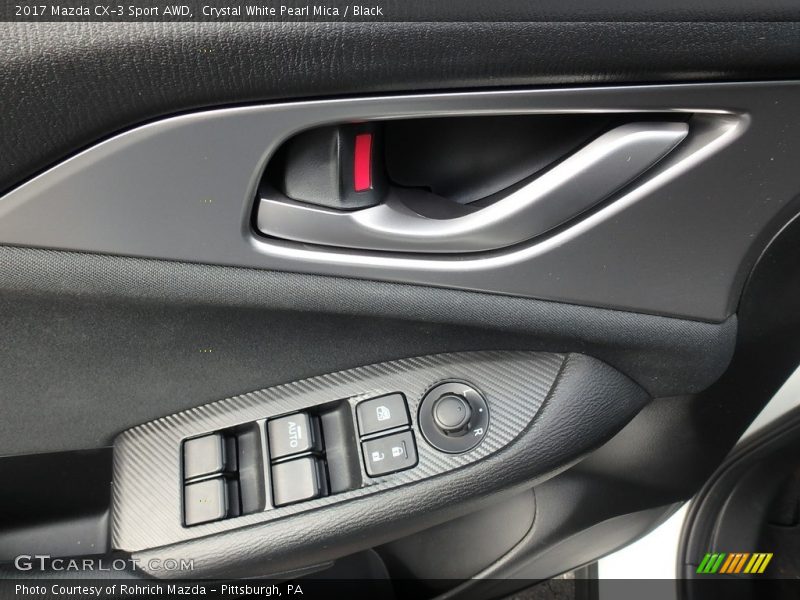 Crystal White Pearl Mica / Black 2017 Mazda CX-3 Sport AWD