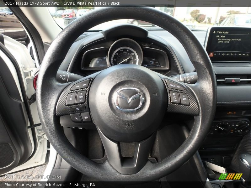 Crystal White Pearl Mica / Black 2017 Mazda CX-3 Sport AWD