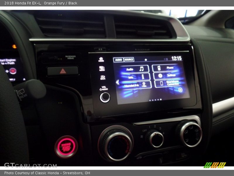 Orange Fury / Black 2018 Honda Fit EX-L