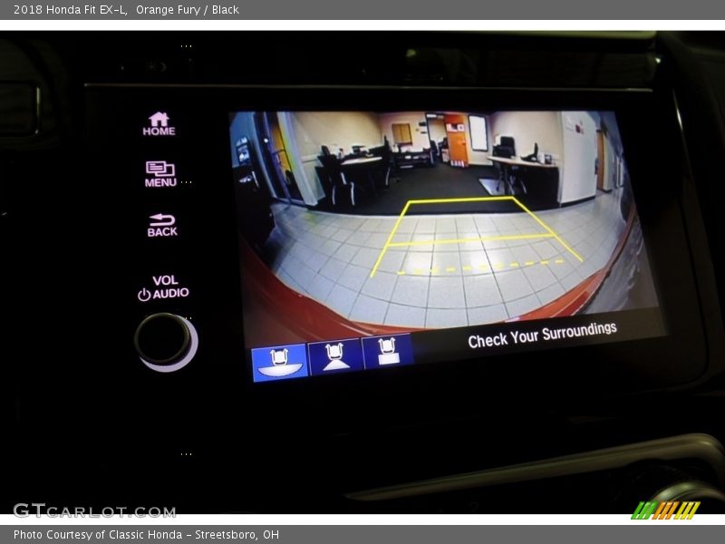 Orange Fury / Black 2018 Honda Fit EX-L