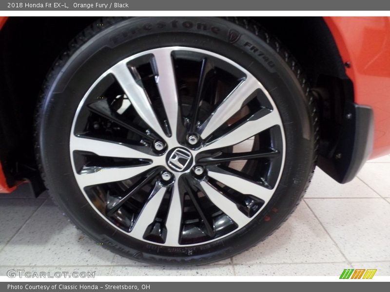 Orange Fury / Black 2018 Honda Fit EX-L