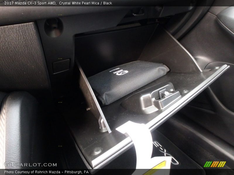 Crystal White Pearl Mica / Black 2017 Mazda CX-3 Sport AWD