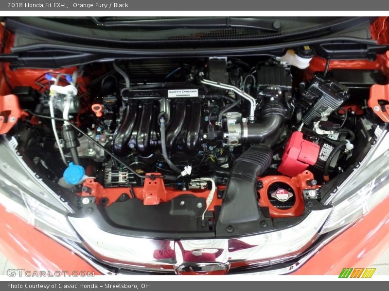 Orange Fury / Black 2018 Honda Fit EX-L