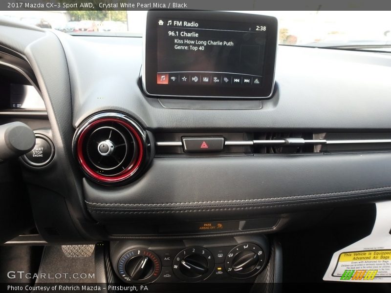 Crystal White Pearl Mica / Black 2017 Mazda CX-3 Sport AWD