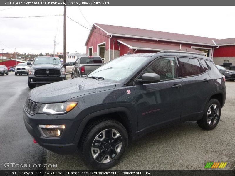 Rhino / Black/Ruby Red 2018 Jeep Compass Trailhawk 4x4