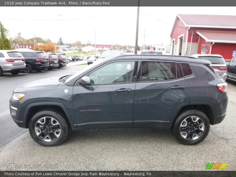 Rhino / Black/Ruby Red 2018 Jeep Compass Trailhawk 4x4
