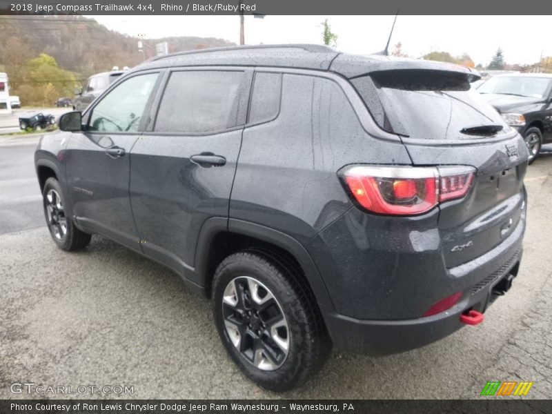 Rhino / Black/Ruby Red 2018 Jeep Compass Trailhawk 4x4
