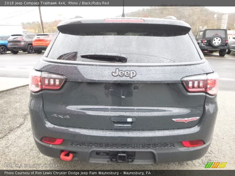 Rhino / Black/Ruby Red 2018 Jeep Compass Trailhawk 4x4