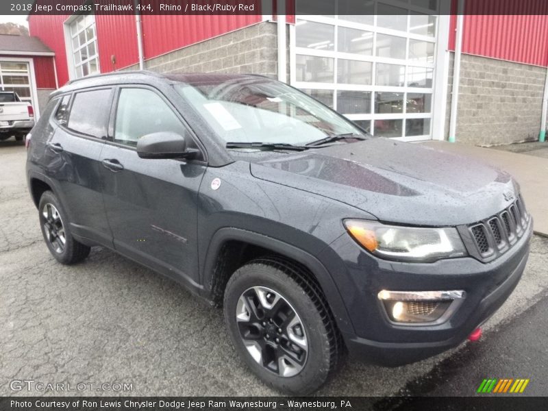 Rhino / Black/Ruby Red 2018 Jeep Compass Trailhawk 4x4