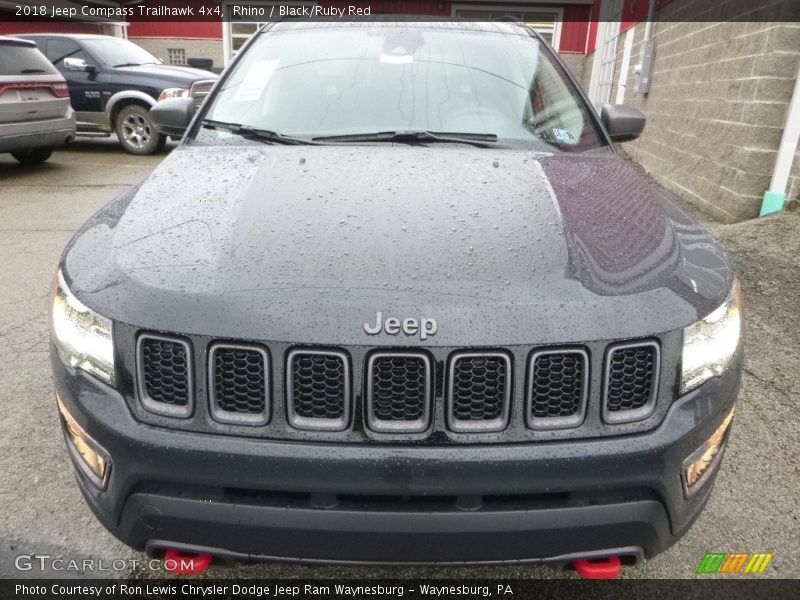 Rhino / Black/Ruby Red 2018 Jeep Compass Trailhawk 4x4