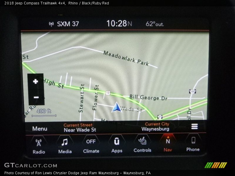 Rhino / Black/Ruby Red 2018 Jeep Compass Trailhawk 4x4