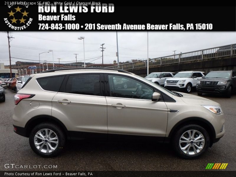 White Gold / Charcoal Black 2018 Ford Escape SE 4WD