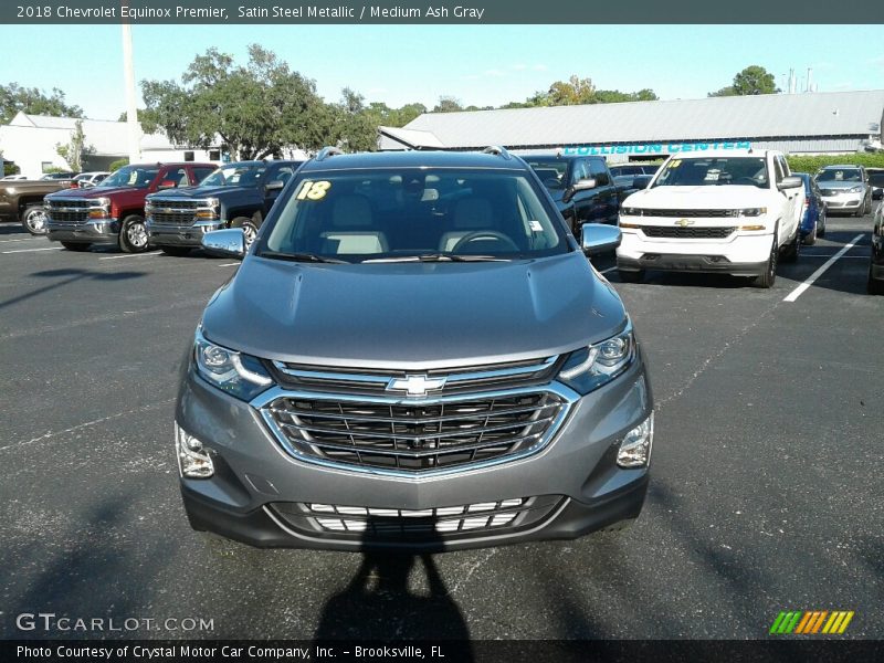 Satin Steel Metallic / Medium Ash Gray 2018 Chevrolet Equinox Premier