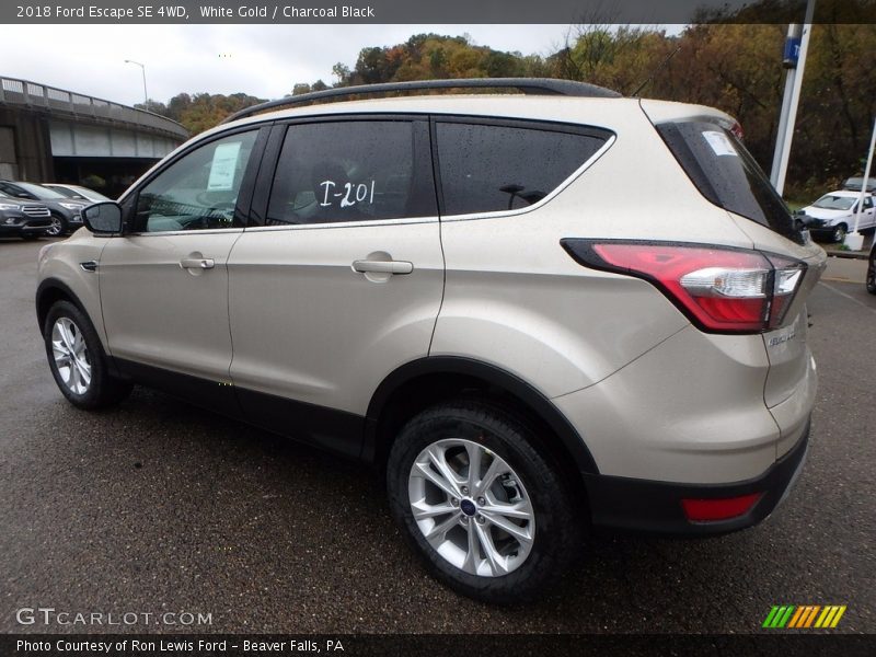 White Gold / Charcoal Black 2018 Ford Escape SE 4WD