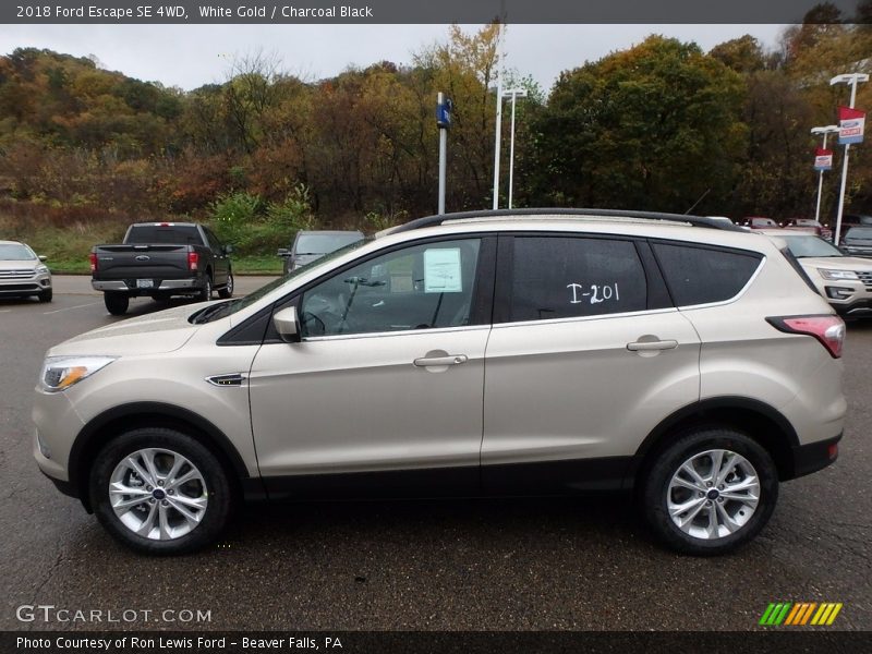 White Gold / Charcoal Black 2018 Ford Escape SE 4WD
