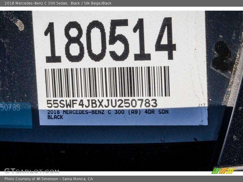 Black / Silk Beige/Black 2018 Mercedes-Benz C 300 Sedan