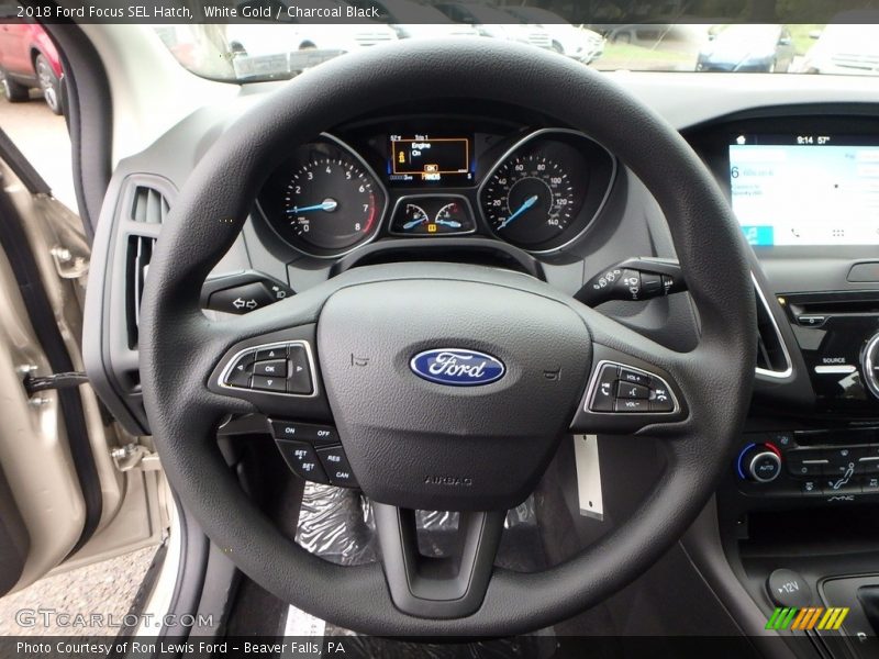 White Gold / Charcoal Black 2018 Ford Focus SEL Hatch