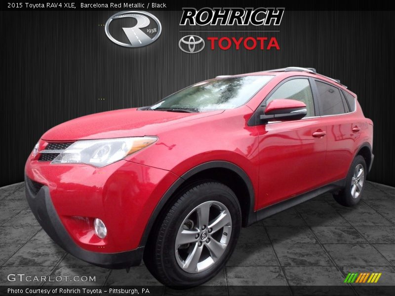 Barcelona Red Metallic / Black 2015 Toyota RAV4 XLE