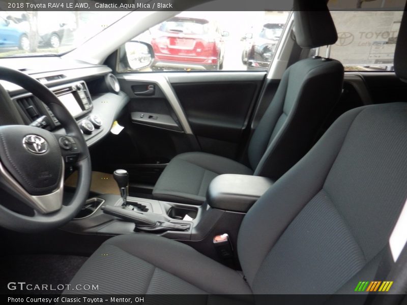 Galactic Aqua Mica / Black 2018 Toyota RAV4 LE AWD
