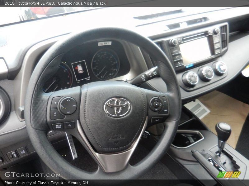 Galactic Aqua Mica / Black 2018 Toyota RAV4 LE AWD