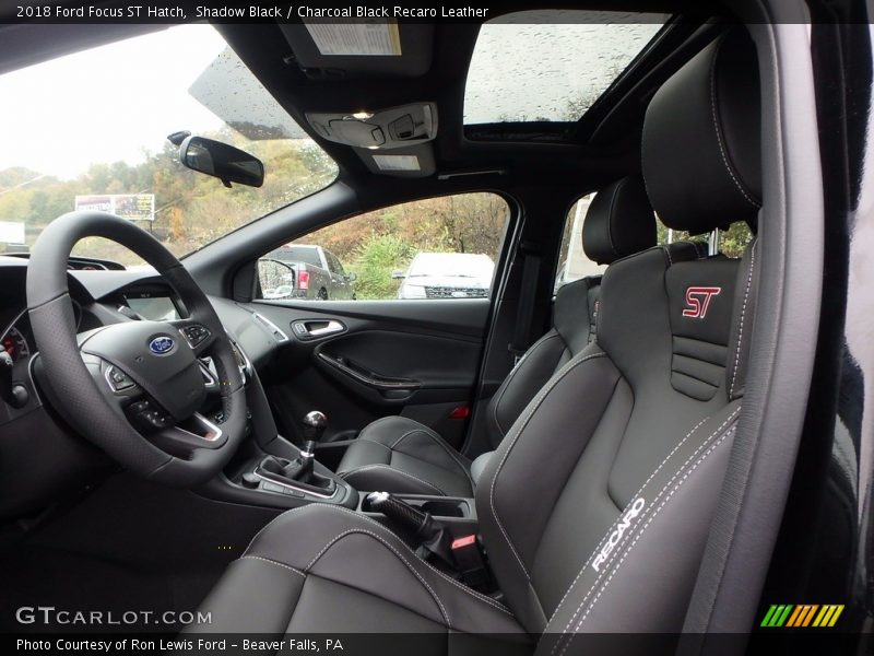  2018 Focus ST Hatch Charcoal Black Recaro Leather Interior