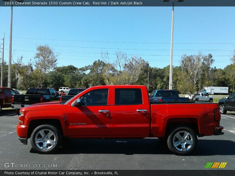 Red Hot / Dark Ash/Jet Black 2018 Chevrolet Silverado 1500 Custom Crew Cab