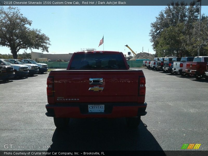 Red Hot / Dark Ash/Jet Black 2018 Chevrolet Silverado 1500 Custom Crew Cab