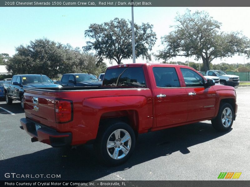 Red Hot / Dark Ash/Jet Black 2018 Chevrolet Silverado 1500 Custom Crew Cab