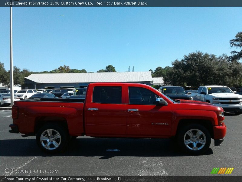 Red Hot / Dark Ash/Jet Black 2018 Chevrolet Silverado 1500 Custom Crew Cab