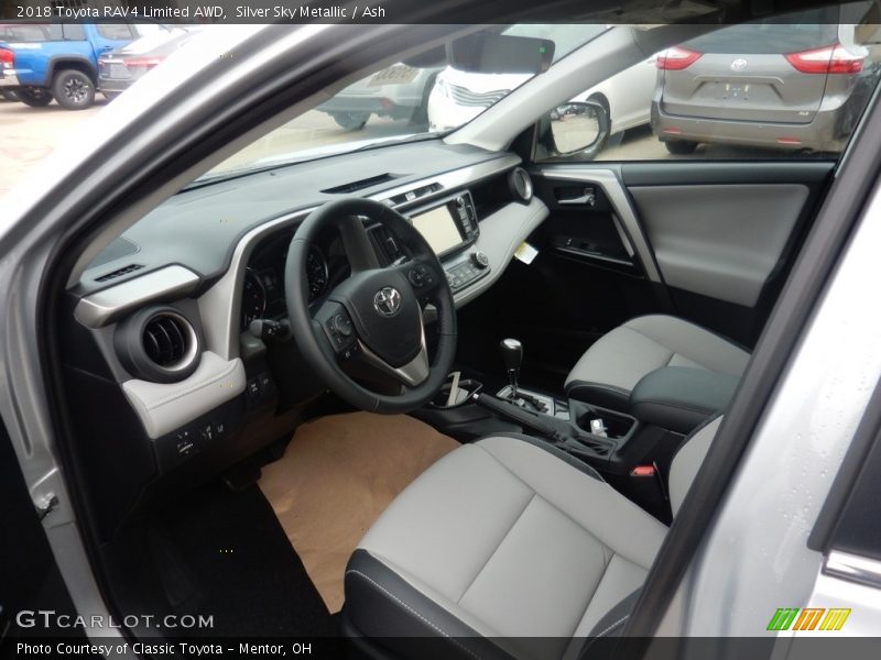 Silver Sky Metallic / Ash 2018 Toyota RAV4 Limited AWD