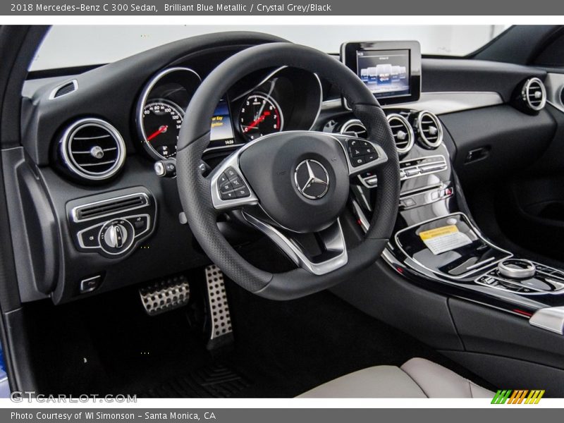 Brilliant Blue Metallic / Crystal Grey/Black 2018 Mercedes-Benz C 300 Sedan