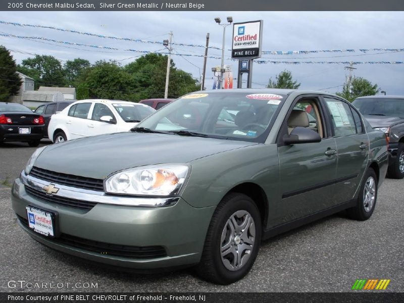 Silver Green Metallic / Neutral Beige 2005 Chevrolet Malibu Sedan