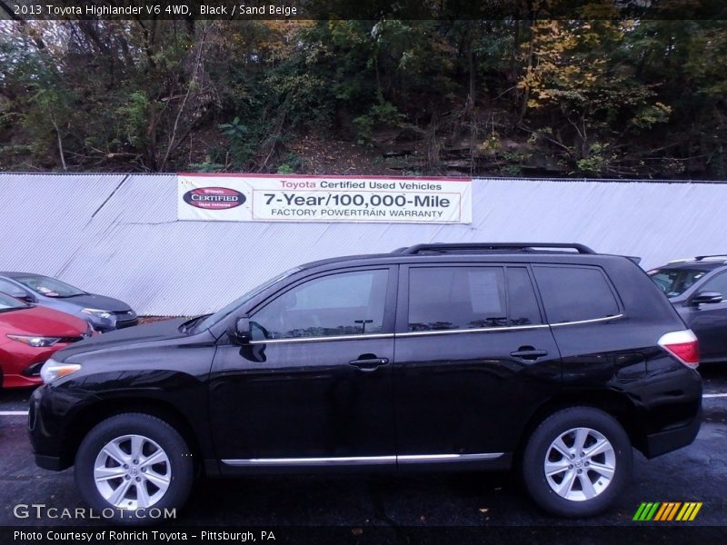 Black / Sand Beige 2013 Toyota Highlander V6 4WD