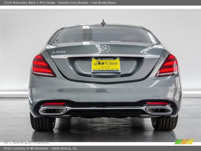 Selenite Grey Metallic / Nut Brown/Black 2018 Mercedes-Benz S 450 Sedan