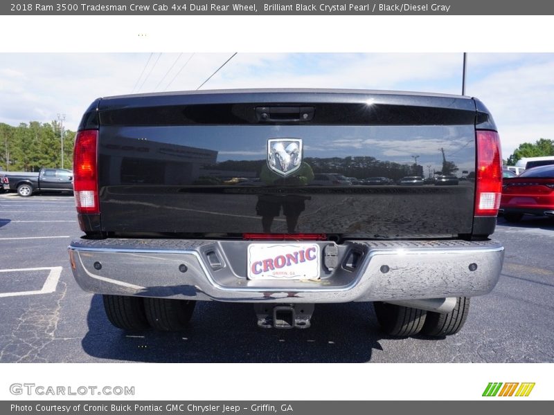 Brilliant Black Crystal Pearl / Black/Diesel Gray 2018 Ram 3500 Tradesman Crew Cab 4x4 Dual Rear Wheel
