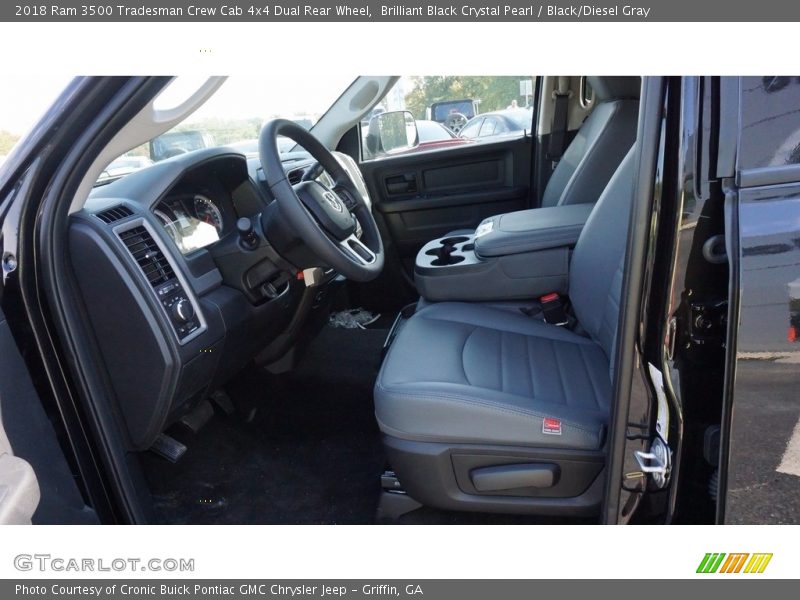 Brilliant Black Crystal Pearl / Black/Diesel Gray 2018 Ram 3500 Tradesman Crew Cab 4x4 Dual Rear Wheel