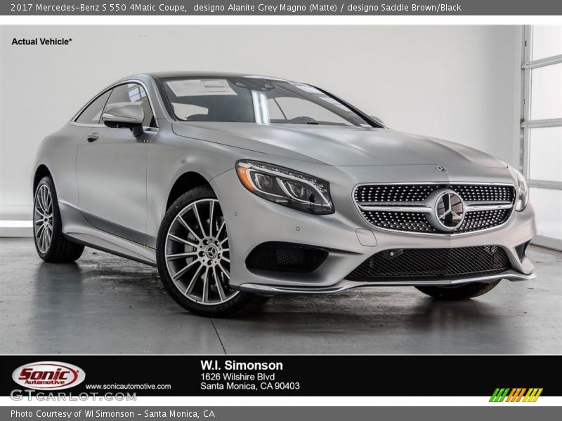 designo Alanite Grey Magno (Matte) / designo Saddle Brown/Black 2017 Mercedes-Benz S 550 4Matic Coupe